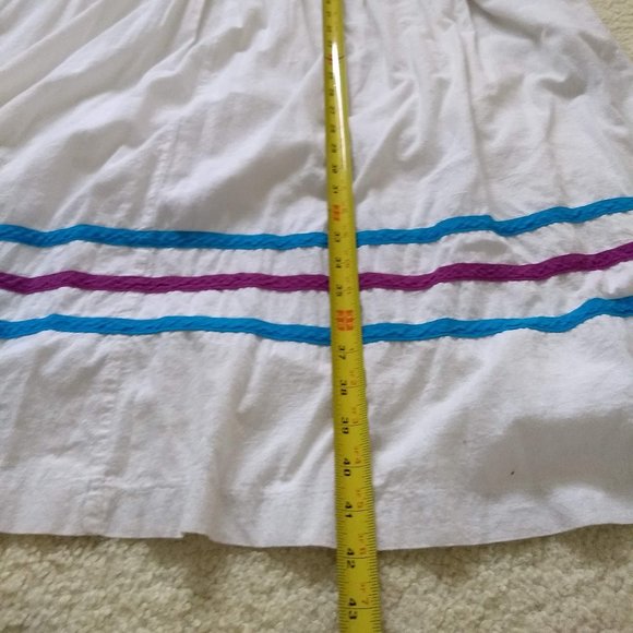 Vintage 80s white cotton purple daydress napdress housedress 🎈HOST PICK 🎈 - Picture 7 of 11